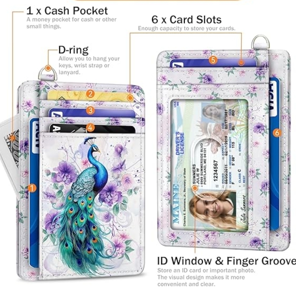 Floral RFID Blocking Card Holder